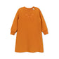 TUFTED BOW SWEAT DRESS RUST