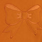 TUFTED BOW SWEAT DRESS RUST