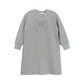 TUFTED BOW SWEAT DRESS GREY