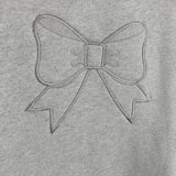 TUFTED BOW SWEAT DRESS GREY