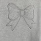 TUFTED BOW SWEAT DRESS GREY