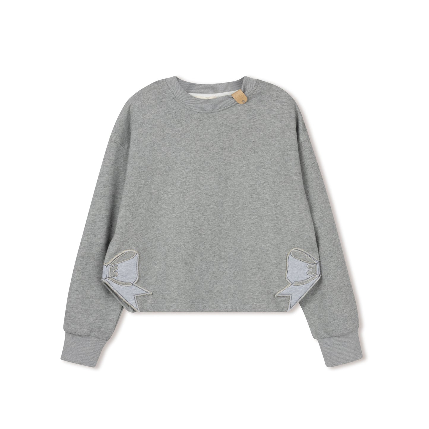 DOUBLE BOW BEAUTY CROP TOP GREY