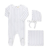 STAR STRIPED FOOTIES SET WHITE