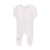HEART STRIPED FOOTIE SET WHITE