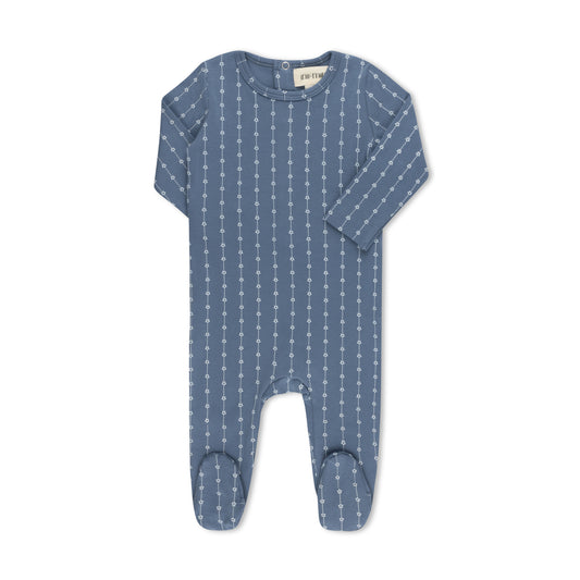 STAR STRIPED FOOTIE BLUE