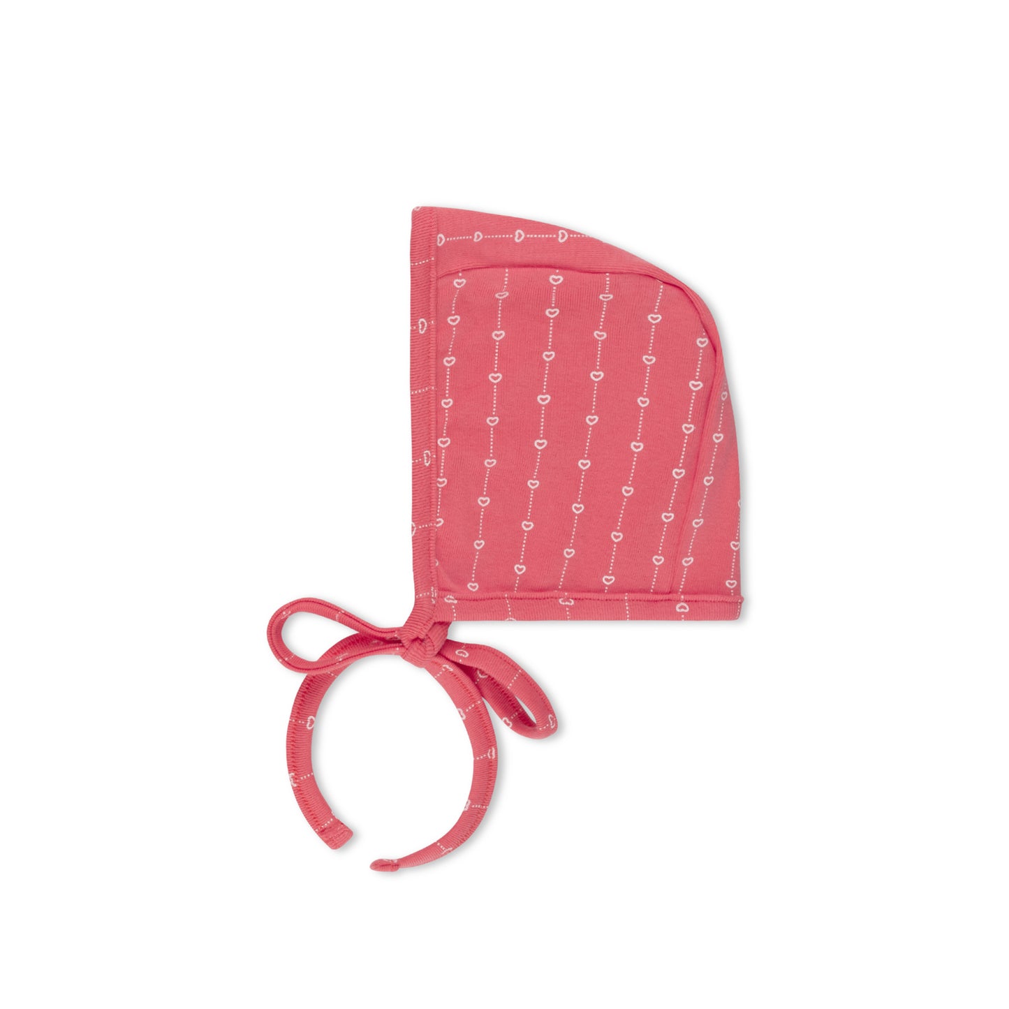 HEART STRIPED FOOTIE SET CORAL