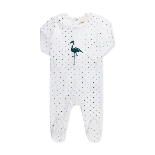 FLOCKING FLAMINGO FOOTIE SET TEAL