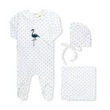FLOCKING FLAMINGO FOOTIE SET TEAL