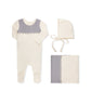 SCUBA CONTRAST OVERLAY FOOTIE SET SLATE BLUE