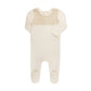 SCUBA CONTRAST OVERLAY FOOTIE ECRU