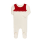 SCUBA CONTRAST OVERLAY FOOTIE RED