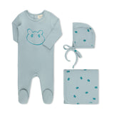 SCRIBBLE BEAR FACE FOOTIE SET BLUE