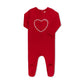 PEARL HEART FOOTIE RED