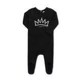 PEARL CROWN FOOTIE BLACK