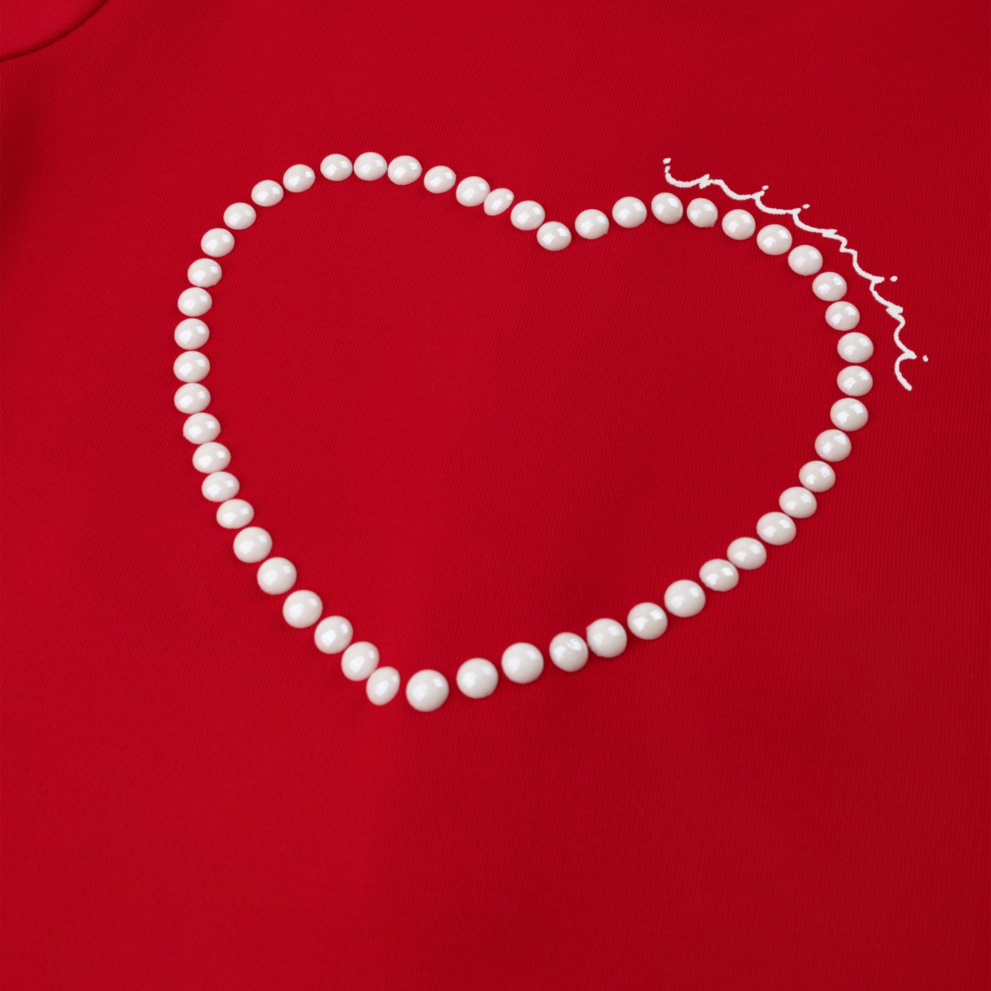 PEARL HEART LOUNGE SET RED