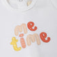 ME TIME APPLIQUE FOOTIE + HAT WHITE GIRL
