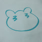 SCRIBBLE BEAR FACE FOOTIE SET BLUE