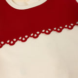 SCUBA CONTRAST OVERLAY FOOTIE RED