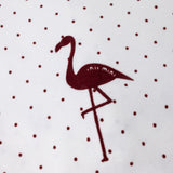 FLOCKING FLAMINGO FOOTIE SET BURGUNDY