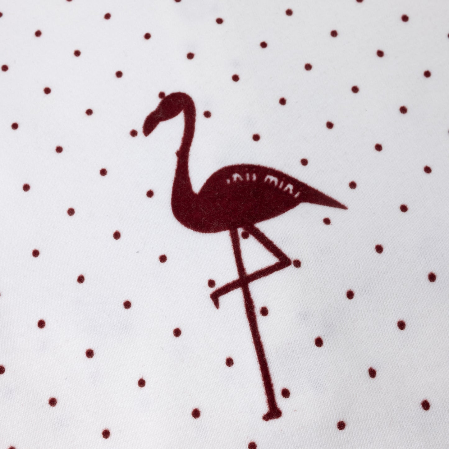 FLOCKING FLAMINGO FOOTIE + HAT BURGUNDY