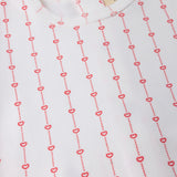 HEART STRIPED FOOTIE SET WHITE