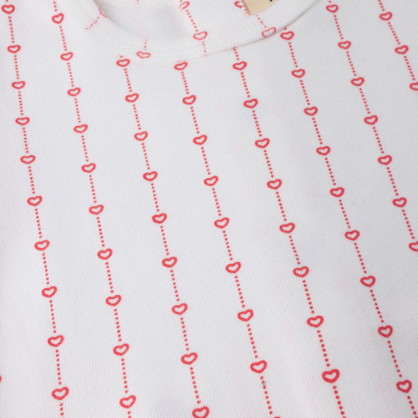 HEART STRIPED FOOTIE SET WHITE