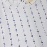 STAR STRIPED FOOTIE + HAT WHITE