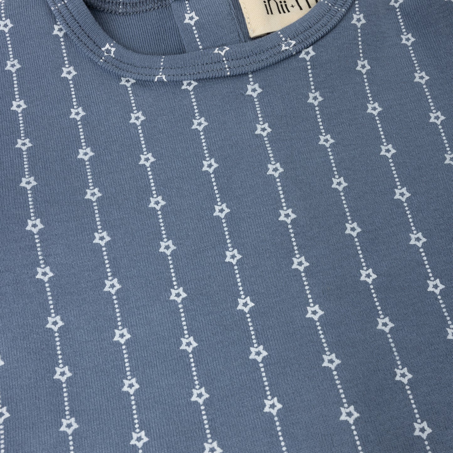 STAR STRIPED FOOTIE + HAT BLUE