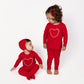 PEARL HEART LOUNGE SET RED