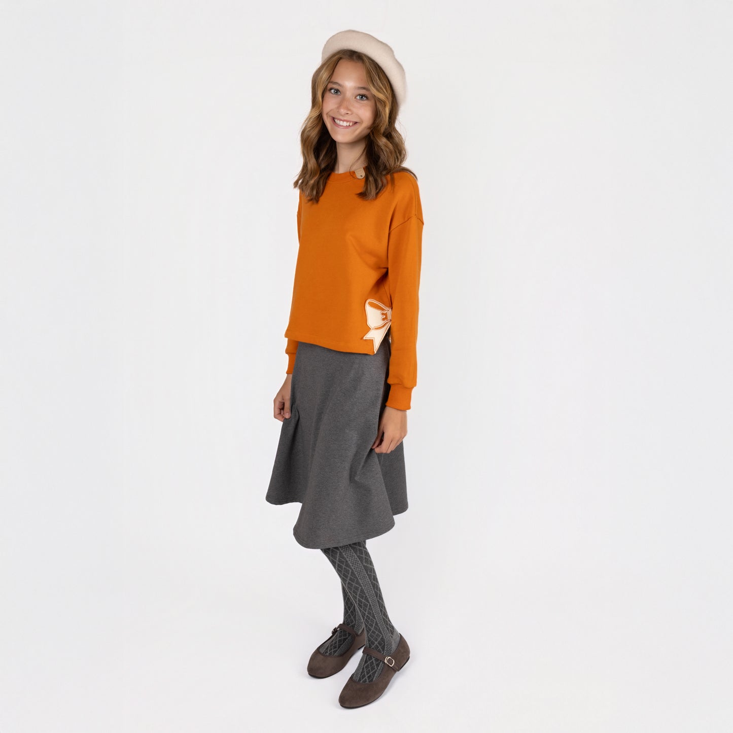 DOUBLE BOW BEAUTY CROP TOP RUST