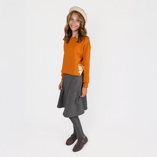 DOUBLE BOW BEAUTY CROP TOP RUST
