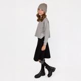 DOUBLE BOW BEAUTY CROP TOP GREY