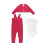 KNITTED HOT PINK 3 PIECE SET BABY GIRL