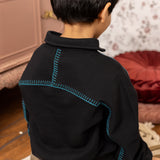 MEDITERRANEAN HAND-STITCHED POLO TOP