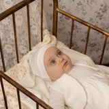 FAUX KNITTED RUMBA FOOTIE SET WHITE