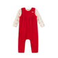 SO LOVED OVERALL SET RED