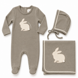 BUNNY APPLIQUÉ FOOTIE SET