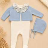 LIBERTY BRIONY JANE RUFFLED FOOTIE SET BABY BOY