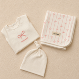SIGNATURE BOW FOOTIE SET BABY GIRL