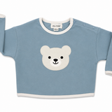 POWDER BLUE HAND-STITCHED BEAR TOP