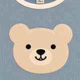 POWDER BLUE HAND-STITCHED BEAR TOP