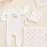 THE PRINCESS CARRIAGE FOOTIE SET BABY GIRL