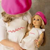 FOLIAGE ON SNOW DOLL PINAFORE