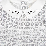 GEOMETRICAL SMOCKED OVERALL TODDLER BOY