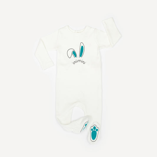 CHENILLE BUNNY FOOTIE BABY BOY